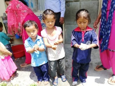 Volunteer Experience Raju (6) Children Washing Hands